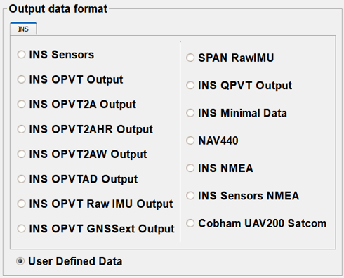 Output data format